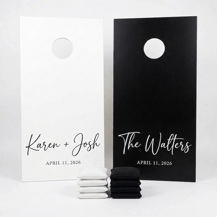 The Deluxe Cornhole — Miami rental in the Wedding Games collection by Be Extra Miami. — Miami wedding event rental.