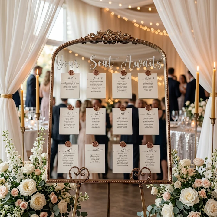 Petite Vintage Seating Chart — Miami rental in the Seating Charts collection by Be Extra Miami. — Miami wedding event rental.