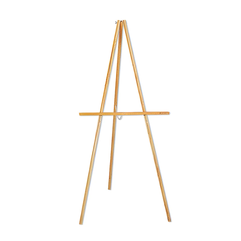 Wooden Easel rental for a Miami wedding event, supporting a welcome sign, seating chart, or ceremony display by Be Extra Miami.